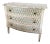 Vintage Three Drawer Marble Topped Chest With Trellis Detailing For Sale