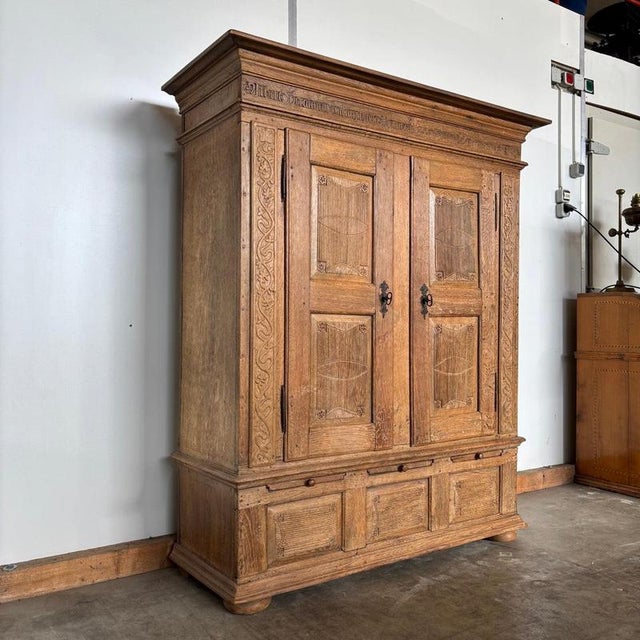 Antique Oak Cupboard, Germany, 1836 For Sale - Image 3 of 18