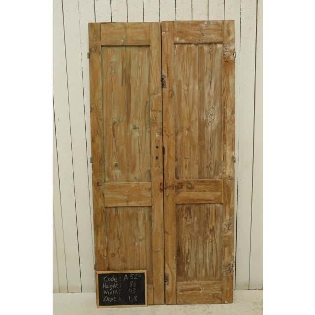 Rustic European Late 19th Century Double French Doors - a Pair For Sale - Image 3 of 4