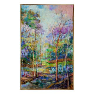 Alfonso Pragliola, Sentieri Verdeggianti Landscape, Mixed Media on Canvas, 2019 For Sale