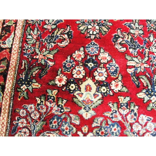 Textile Antique Persian Sarouk Runner, 31"x 126" For Sale - Image 7 of 11