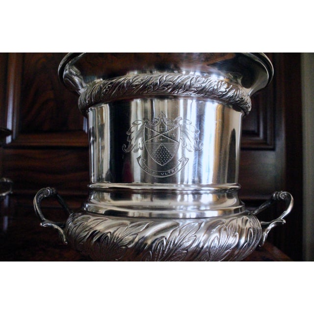 Pair English Silver Plate Campagna Urns- Champagne / Wine Coolers For Sale - Image 13 of 15