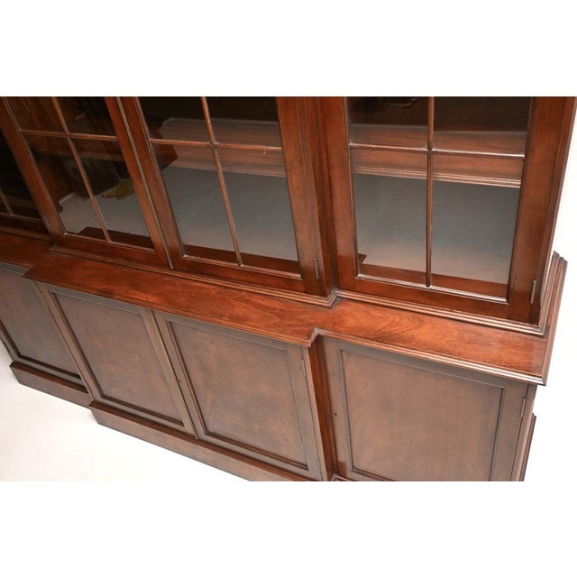 Vintage Georgian Breakfront Bookcase, 1930s For Sale - Image 13 of 14