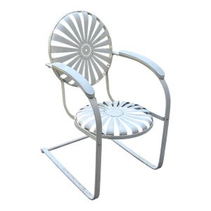 French François Carré Sunburst Garden Rocker Chair