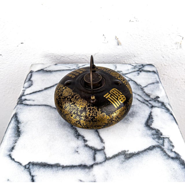 Early 20th Century Brass Chinese Bed Warmer For Sale - Image 9 of 12