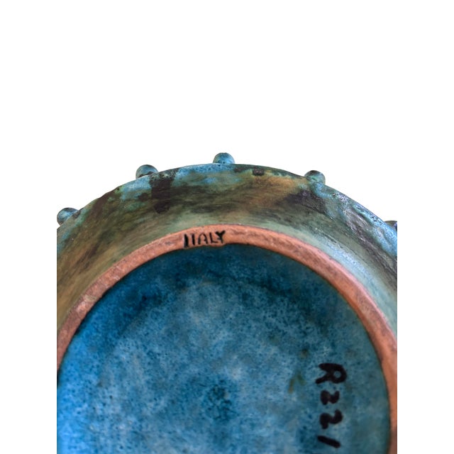 Turquoise Alvino Bagni ‘Sea Garden’ Brutalist/ MCM Ashtay For Sale - Image 8 of 9