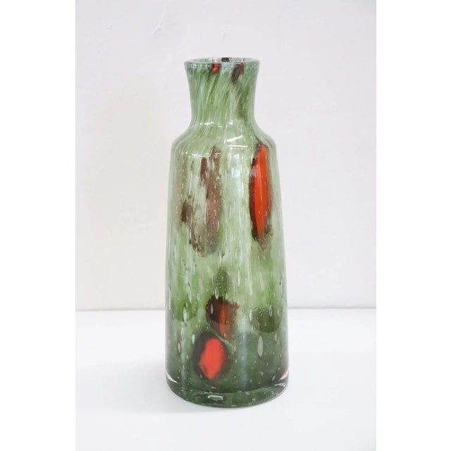 Green Large Italian Murano Glass Vase, 1960s For Sale - Image 8 of 17