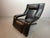 Mid-Century Italian Kilkis Lounge Chair with Ottoman and Integrated Small Side Table in Black Leather by Ammaniti & Vitello for Brunati, Italy, 1960s For Sale - Image 10 of 17