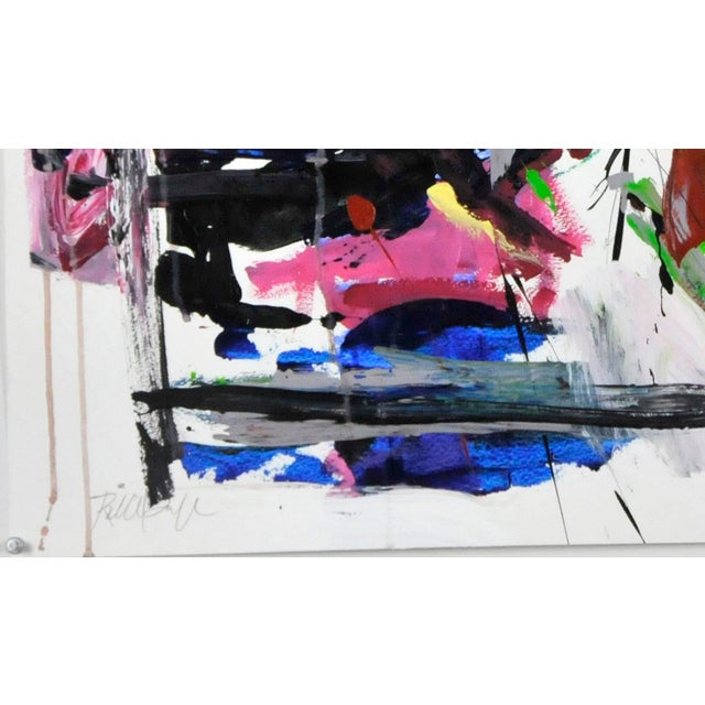 2010s "Color Smear With Black Square" Contemporary Abstract Mixed-Media Painting by Robbie Kemper For Sale - Image 5 of 5