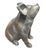 Vintage Cast Iron Sitting Pig Garden Statue For Sale - Image 4 of 12