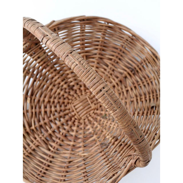 Vintage Wicker Hearth Basket For Sale - Image 11 of 12