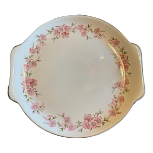 Vintage Serving / Cake Plate Platter - Blossomtime by Salem Pink Flowers 1950’s