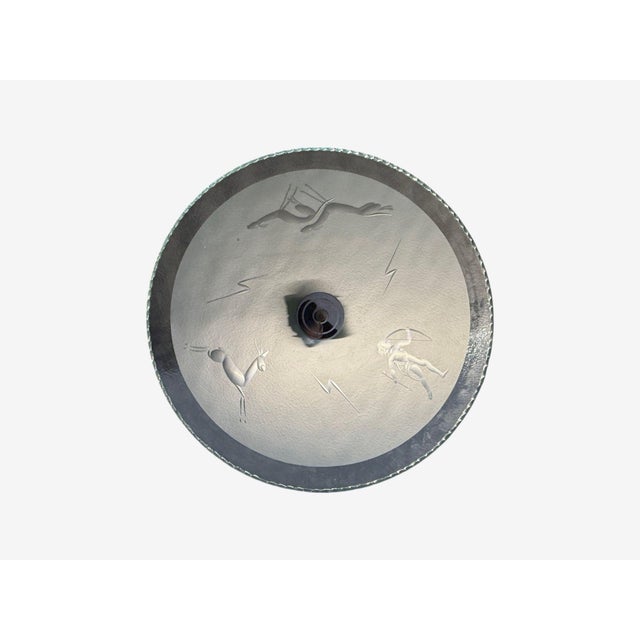 Swedish Modern, Raw Glass, Metal, Pendant Light, Sweden, 1940s, Unwired For Sale In New York - Image 6 of 12