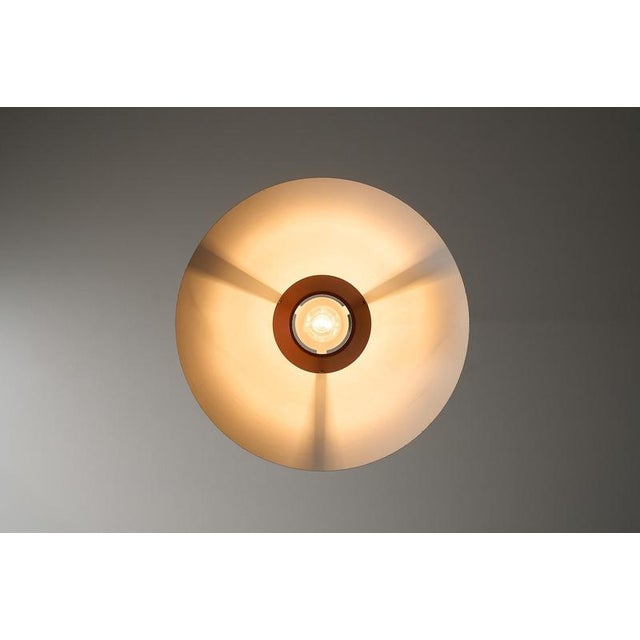 Stone Red Conical Pendant with Anti-Glare System, 1970s For Sale - Image 3 of 10