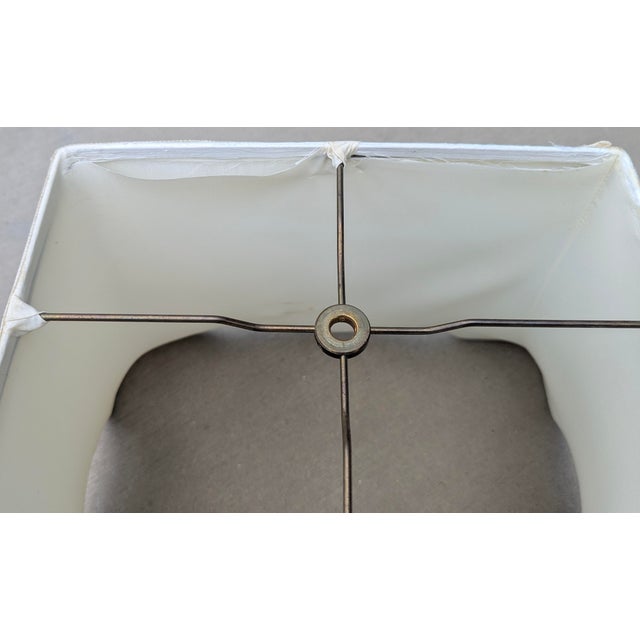 Vintage Chelsea House Neoclassical Lyre Table Lamp With Lamp Shade For Sale - Image 18 of 18