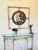 Raphael 1940s Mid-Century Italian Renaissance Style Console and Etched, Hand-Painted Mirror For Sale - Image 4 of 12