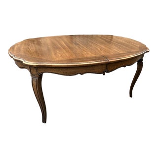 Vintage Altavista Lane French Country Oak 102” Dining Table -- Late 20th Century For Sale