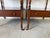 1970s Hekman Regency Style Olive Wood & Mahogany End Tables With Drawer and Casters – A Pair For Sale - Image 5 of 12