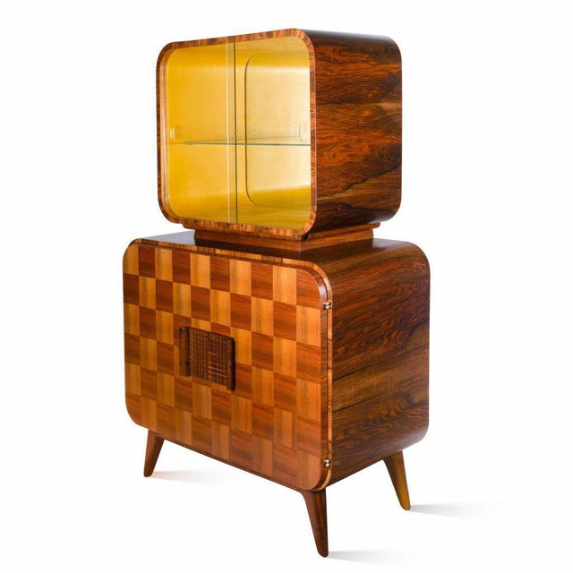 Sideboard with Vitrine from Jindřich Halabala, 1940s For Sale - Image 3 of 10