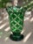 This breathtaking vintage West German cased lead crystal vase features an intricate geometric lens pattern and a...