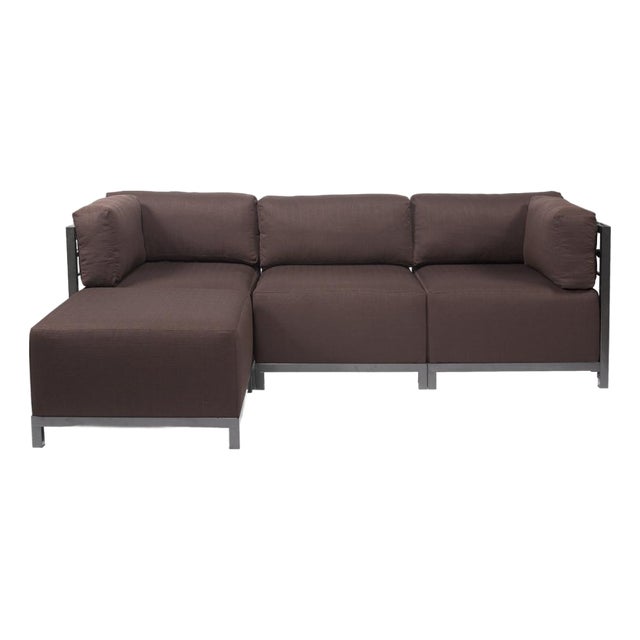 Axis 4pc Sectional Sterling Chocolate Titanium Frame For Sale