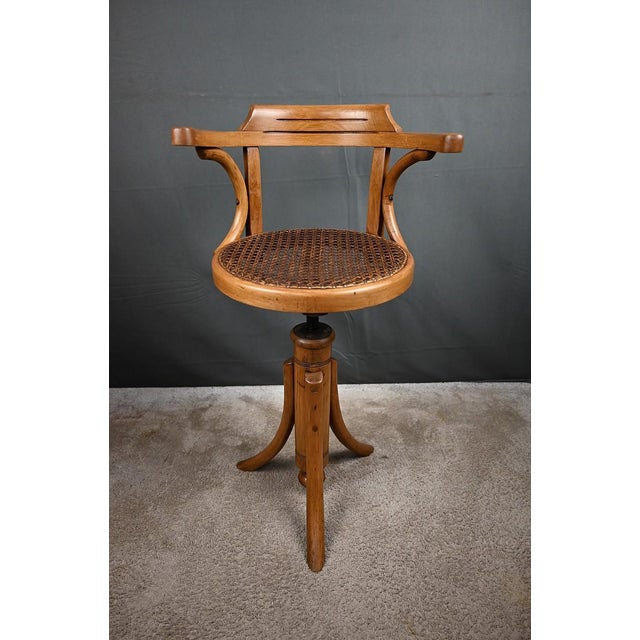 Children's Swivel Chair in Stained Beechwood For Sale - Image 3 of 15