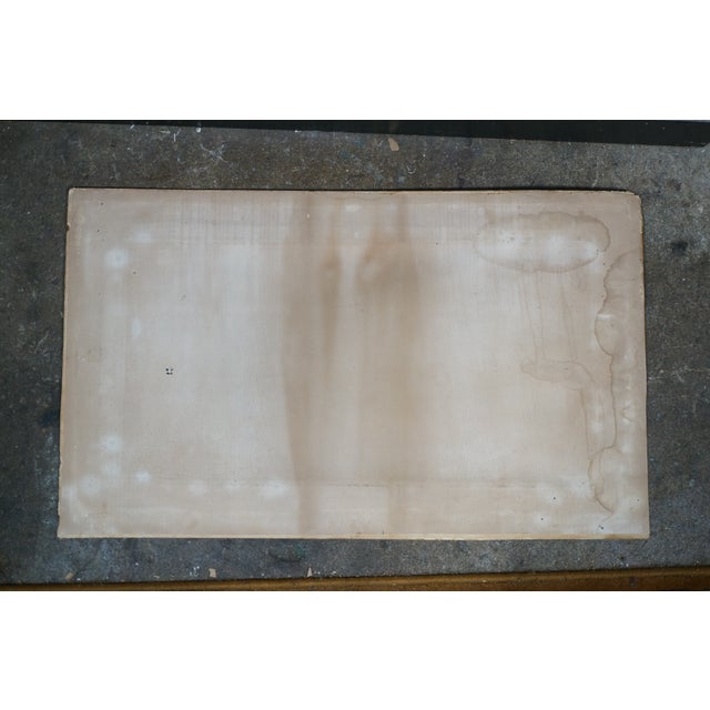 Printmaking Materials Antique c.a. Walker Evening Duck Hunt in the Canoe Panoramic Etching 33" For Sale - Image 7 of 11