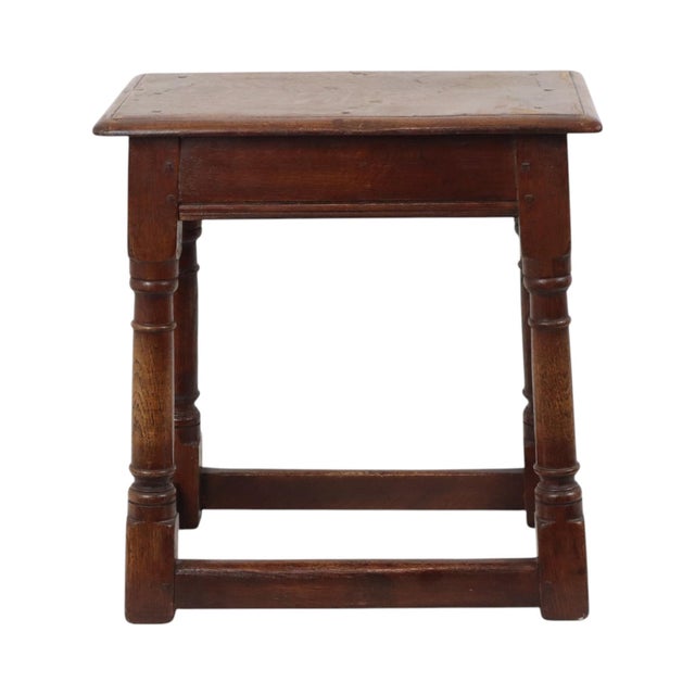 Antique Oak English Joint Stool For Sale - Image 18 of 18