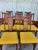 Mid-Century Modern Set of 8 Mid-Century Modern Cane Back Dining Chairs With Yellow Upholstery For Sale - Image 3 of 4
