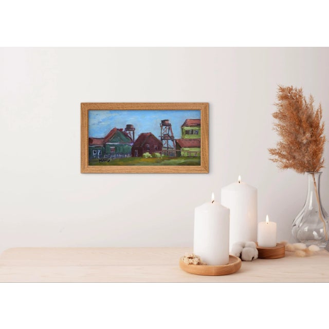 2020s Quiet Places & Journeys — Mendocino Village (Original Oil Landscape) For Sale - Image 5 of 18