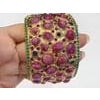 Bochic "Capri" 167 Carat Multi Ruby & Emerald Cuff Set In 18K Gold & Silver For Sale - Image 16 of 18