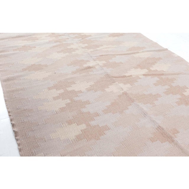 Beige Doris Leslie Blau Vintage Scandinavian Beige Handmade Wool Rug For Sale - Image 8 of 10
