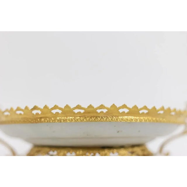Canton Porcelain and Bronze Plate, 1880s For Sale - Image 6 of 8