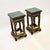 Antique Chinoiserie Lacquered Side Tables with Marble Top, 1950s, Set of 2 For Sale - Image 3 of 10