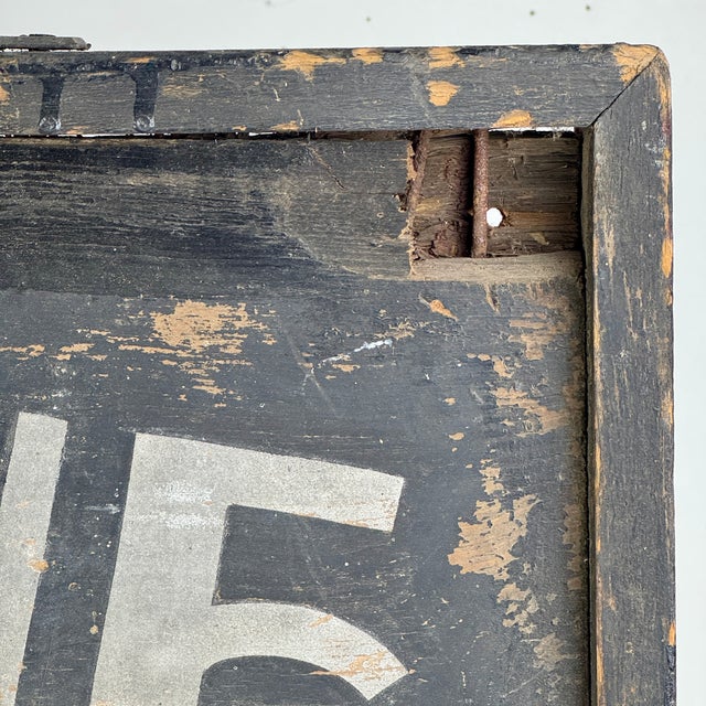 A Gorgeous Early Wood Double Sided Trade Sign Advertising "j.a. Stone Law Office" For Sale - Image 10 of 13