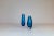 1950s Mid-Century Heavy Crystal Clear Blue Vases by Sven Palmqvist for Orrefors, Set of 2 For Sale - Image 5 of 11