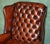 Chesterfield Wingback Swivel Office Chair in Hand-Dyed Leather from Harrods London, 1970s For Sale - Image 4 of 18