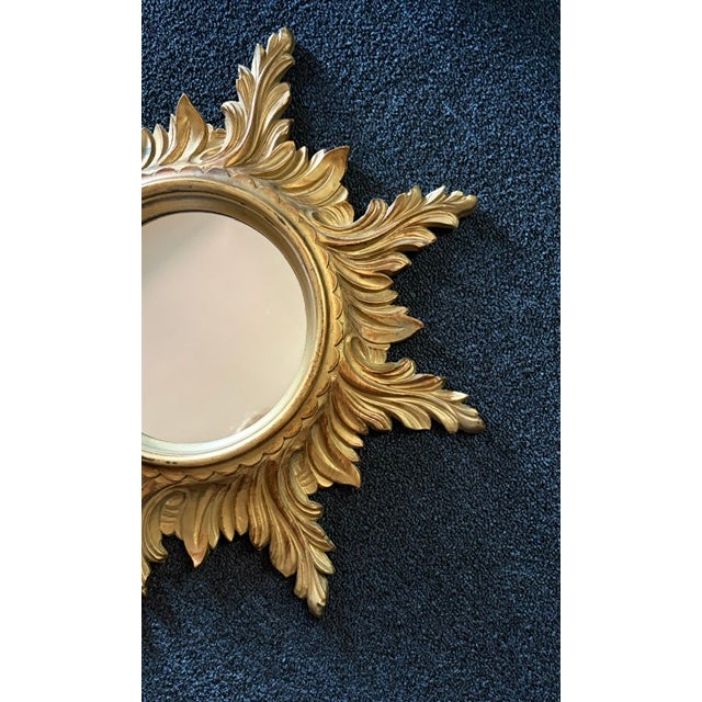 Mid-Century Modern Mid Century Sunburst Mirror For Sale - Image 3 of 5