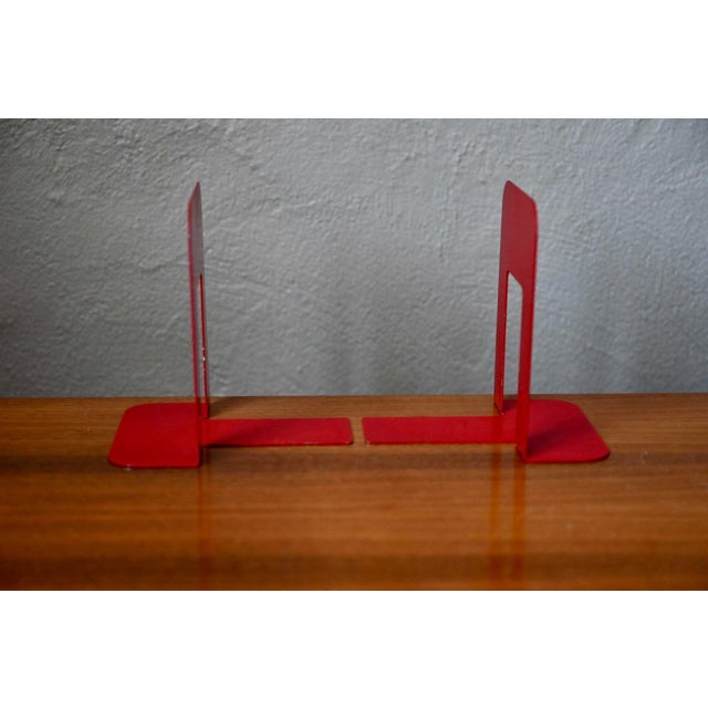 Vintage Bookends in Lacquered Metal, 1960s, Set of 2 For Sale - Image 4 of 5