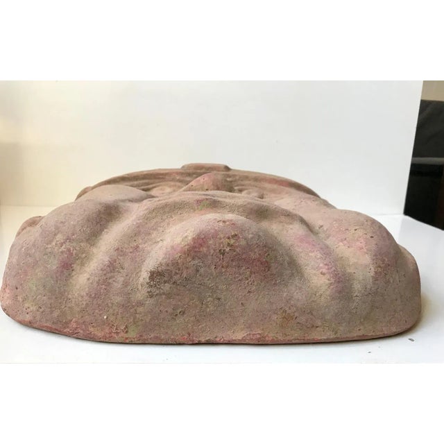 Large Vintage Olmec Terracotta Wall Head, Mexico, 1970s For Sale - Image 6 of 10