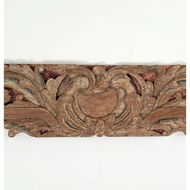 Southeast Asian Hardwood Carved Lintel, 19th Century or Earlier For Sale - Image 4 of 8