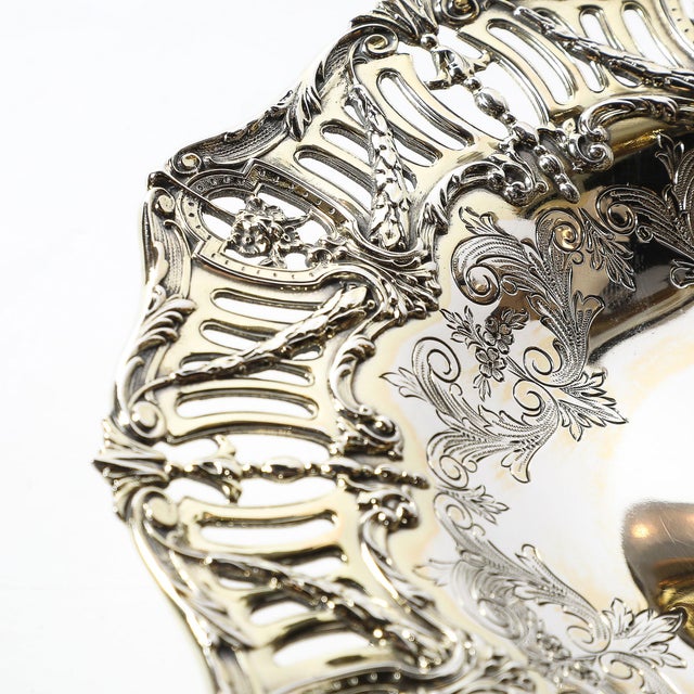 1900s Aesthetic Movement Sterling Silver & Gold Washed Taza Signed Hardy & Hayes Co. For Sale - Image 18 of 18