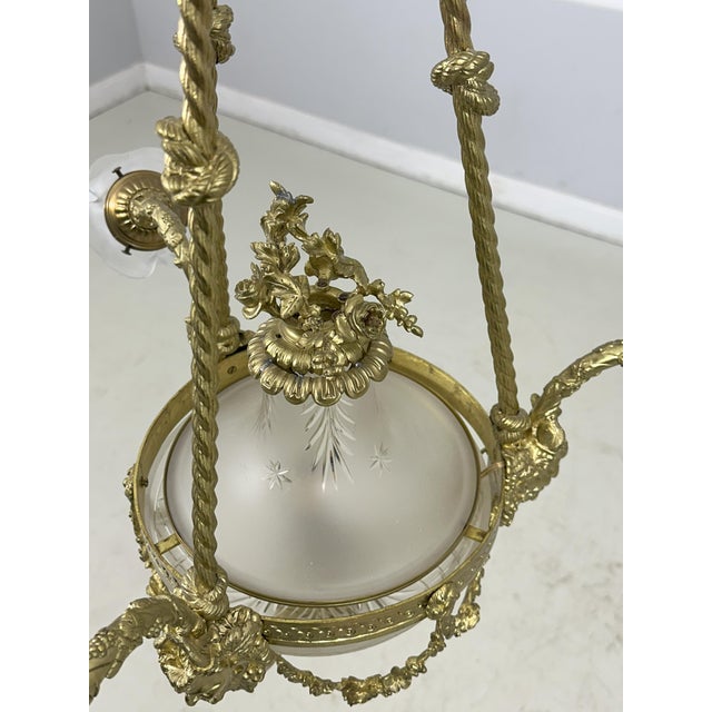 Bacchus Themed French Style Brass Chandelier For Sale - Image 11 of 12