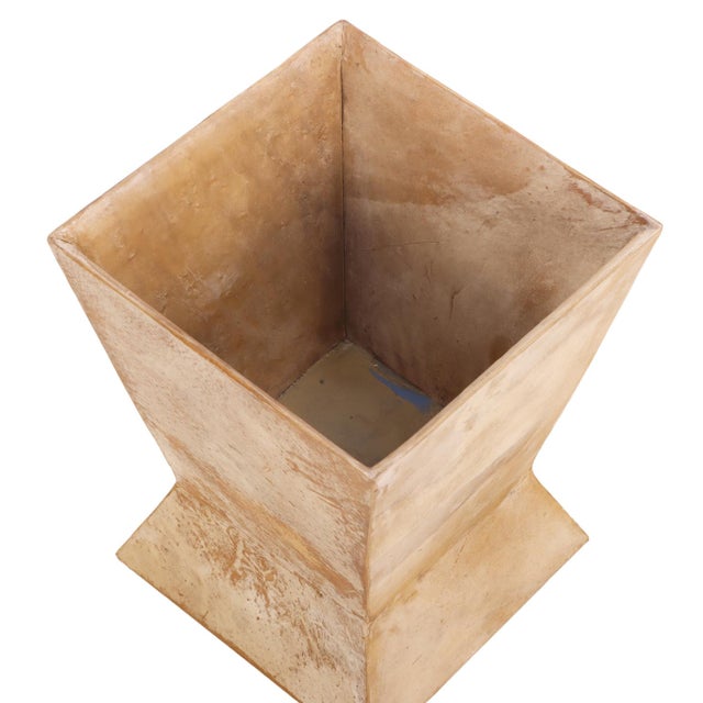 Jean-Michel Frank Parchment Covered Waste Basket in the Manner of Jean-Michel Frank For Sale - Image 4 of 6