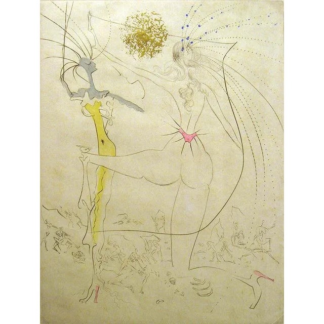 "Les Fesses Piquates" (The Piquant Buttocks) Original Hand Signed Engraving from the "La Venus aux Fourrures" suite by...