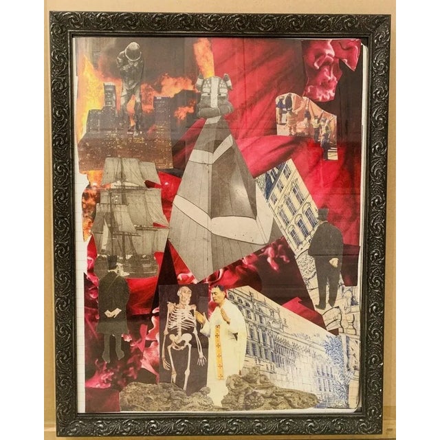 Robert Schwan Jet Print collage titled -The Explanation- hand signed and dated 2014. The piece is in excellent condition...