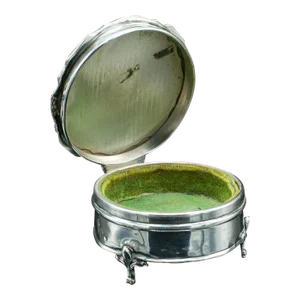 1921's Small English Silver Antique Dressing Table Ring Box