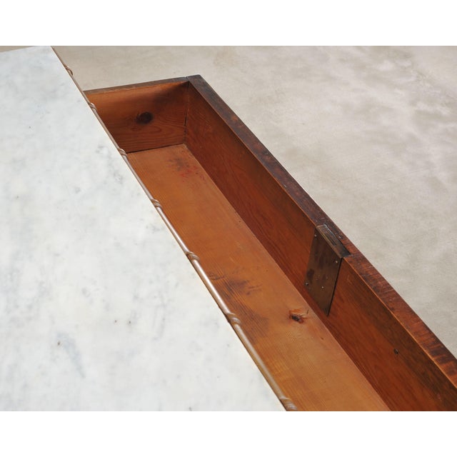 English Faux Bamboo Aesthetic Movement Marble Top Commode Dresser For Sale - Image 11 of 18