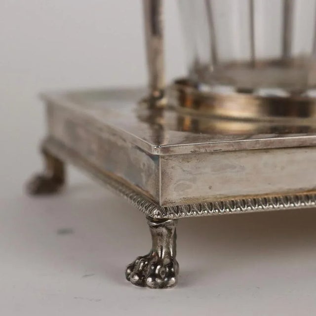 Vinegar Bottles in Embossed Silver Crystal by S.J. Dupezard, Paris, 1800s, Set of 3 For Sale - Image 9 of 13