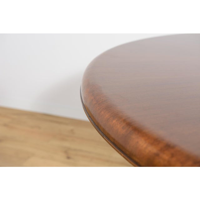 Art Deco Round Extendable Teak Dining Table, France, 1930s For Sale - Image 10 of 14